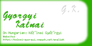 gyorgyi kalnai business card